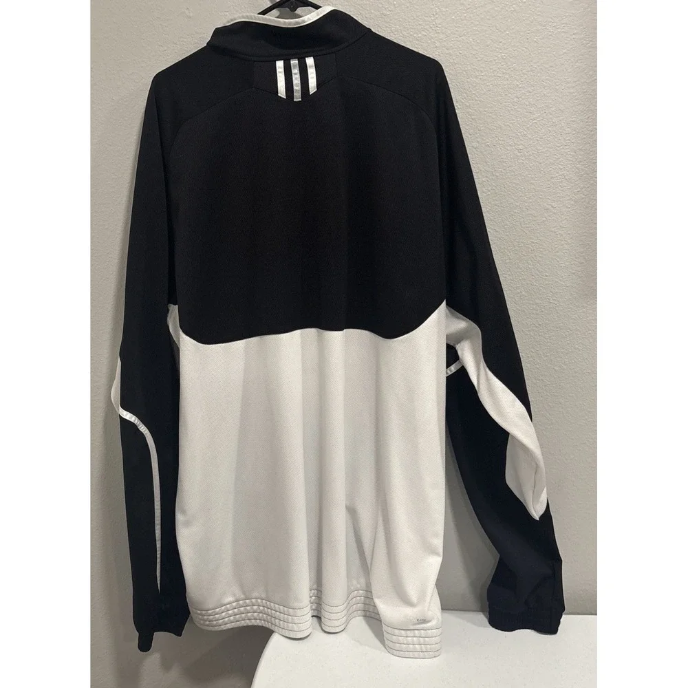 AdidasBlack/White Climalite full Zip‎ Track Jacket Sz 3xl